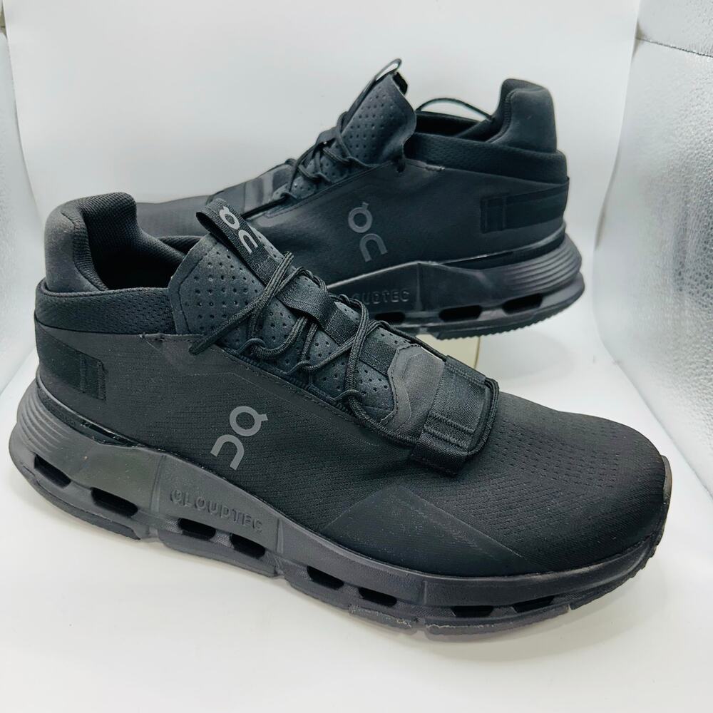 On Running Cloudnova 2 Triple Black Sneaker Shoe | Men's Size 10.5 US | NWOB